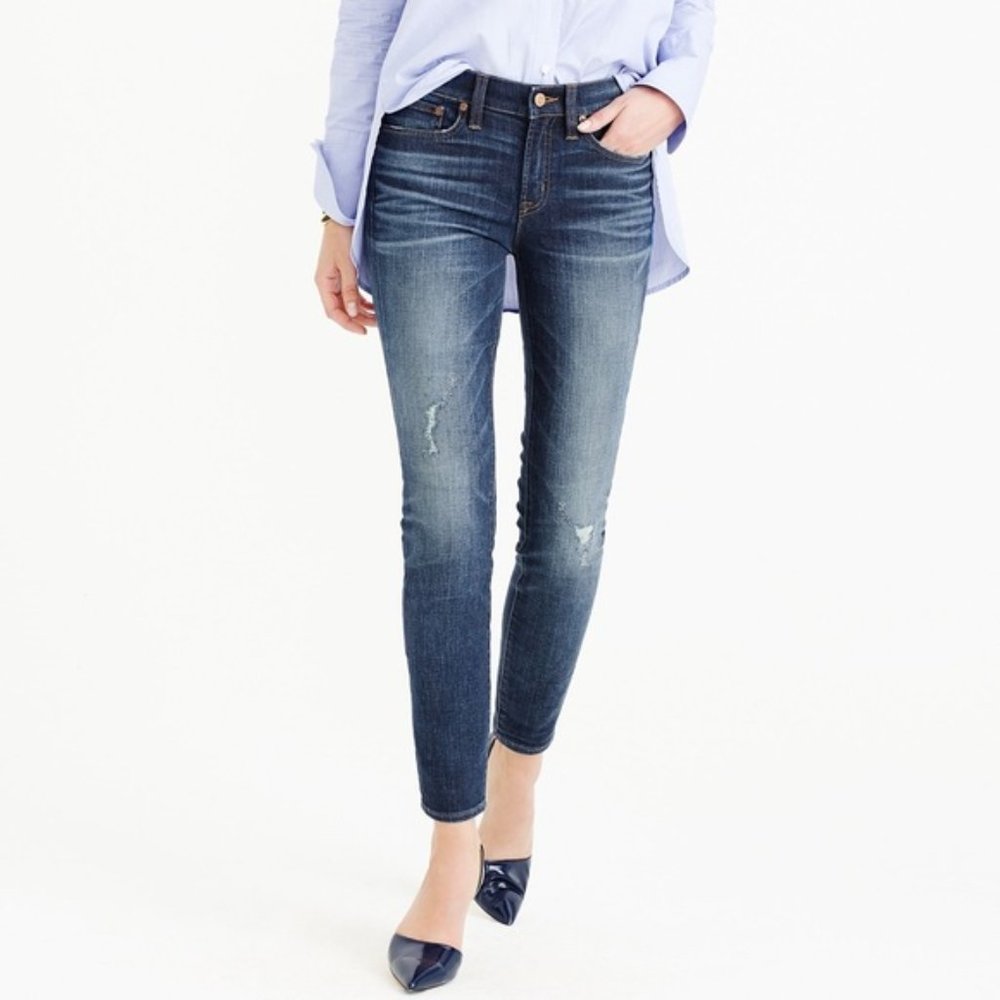 J. Crew Toothpick Jeans in Pacific Wash Sz 24